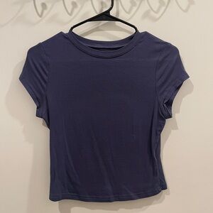 3 pack of crop baby tees Size M - navy blue, grey, light pink